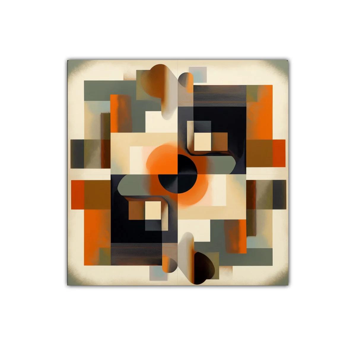 Composición geométrica en tonos cálidos y neutros — imagen principal