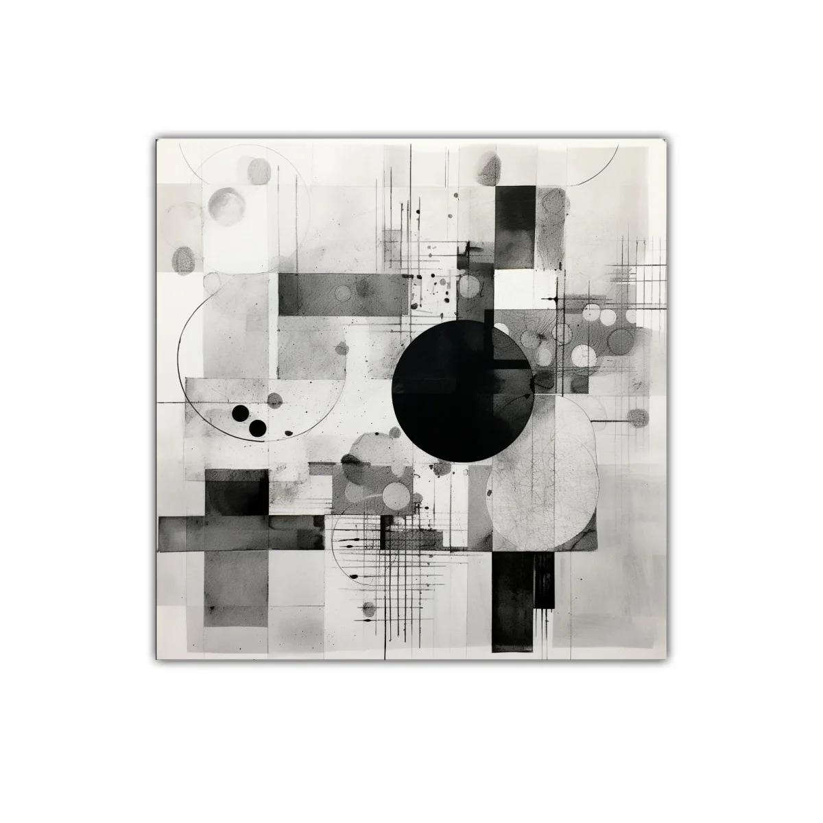 Composición geométrica en blanco negro y grises — imagen principal