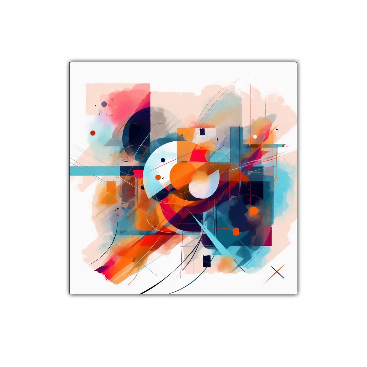 Composición abstracta en tonos vivos y formas geométricas — imagen principal