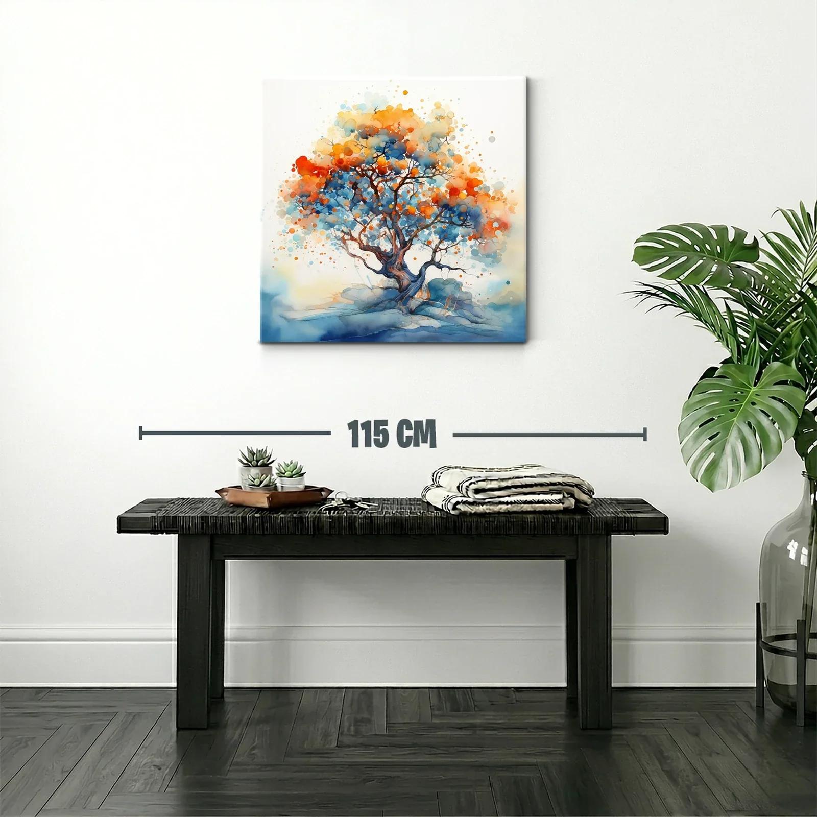 Árbol vibrante con tonos cálidos y fríos en armonía visual — miniatura 2