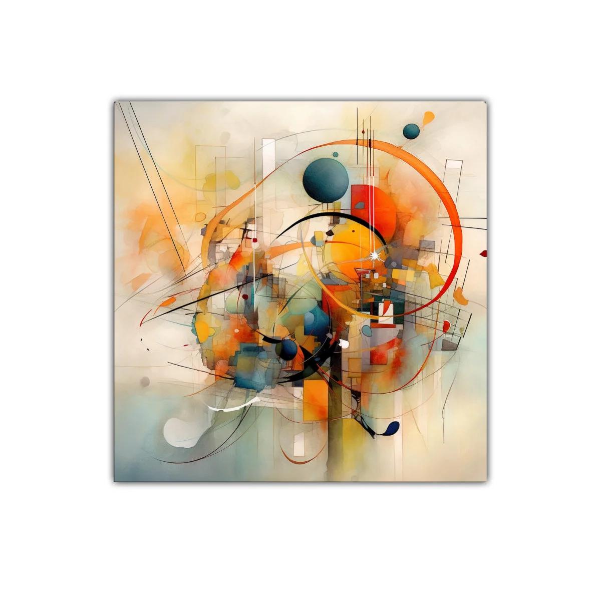 Composición abstracta con formas geométricas y tonos cálidos — imagen principal