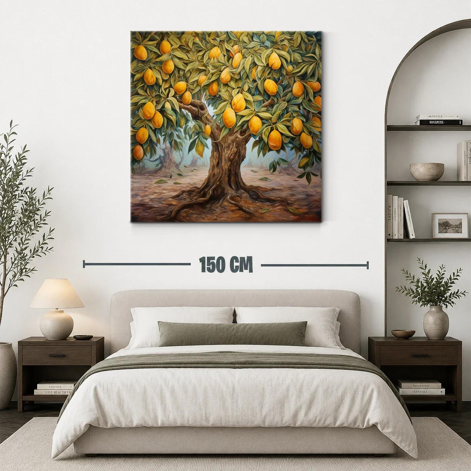 Árbol cargado de frutas vibrantes en paisaje sereno — miniatura 3