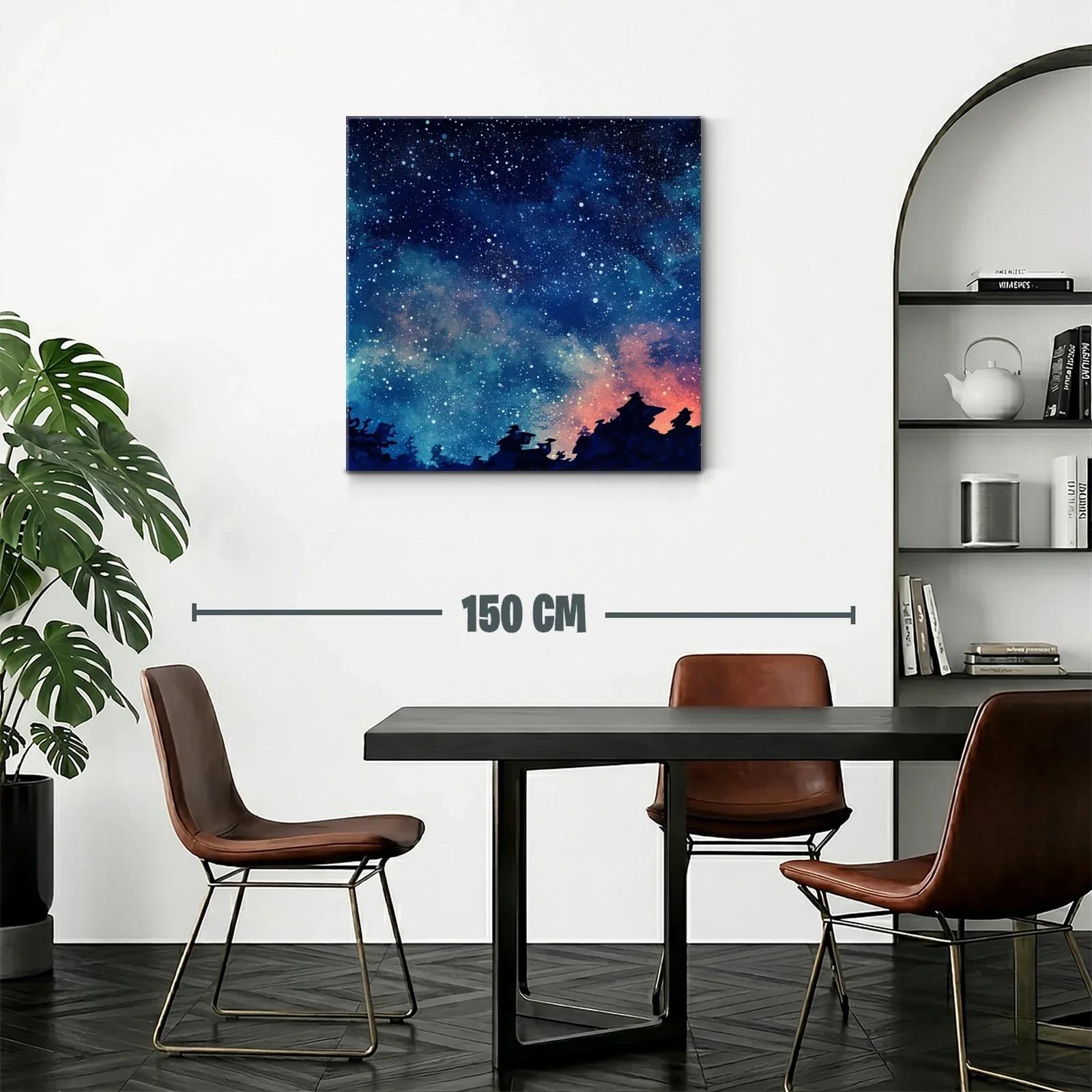 Cielo Estrellado con Siluetas de Montañas al Atardecer — miniatura 2