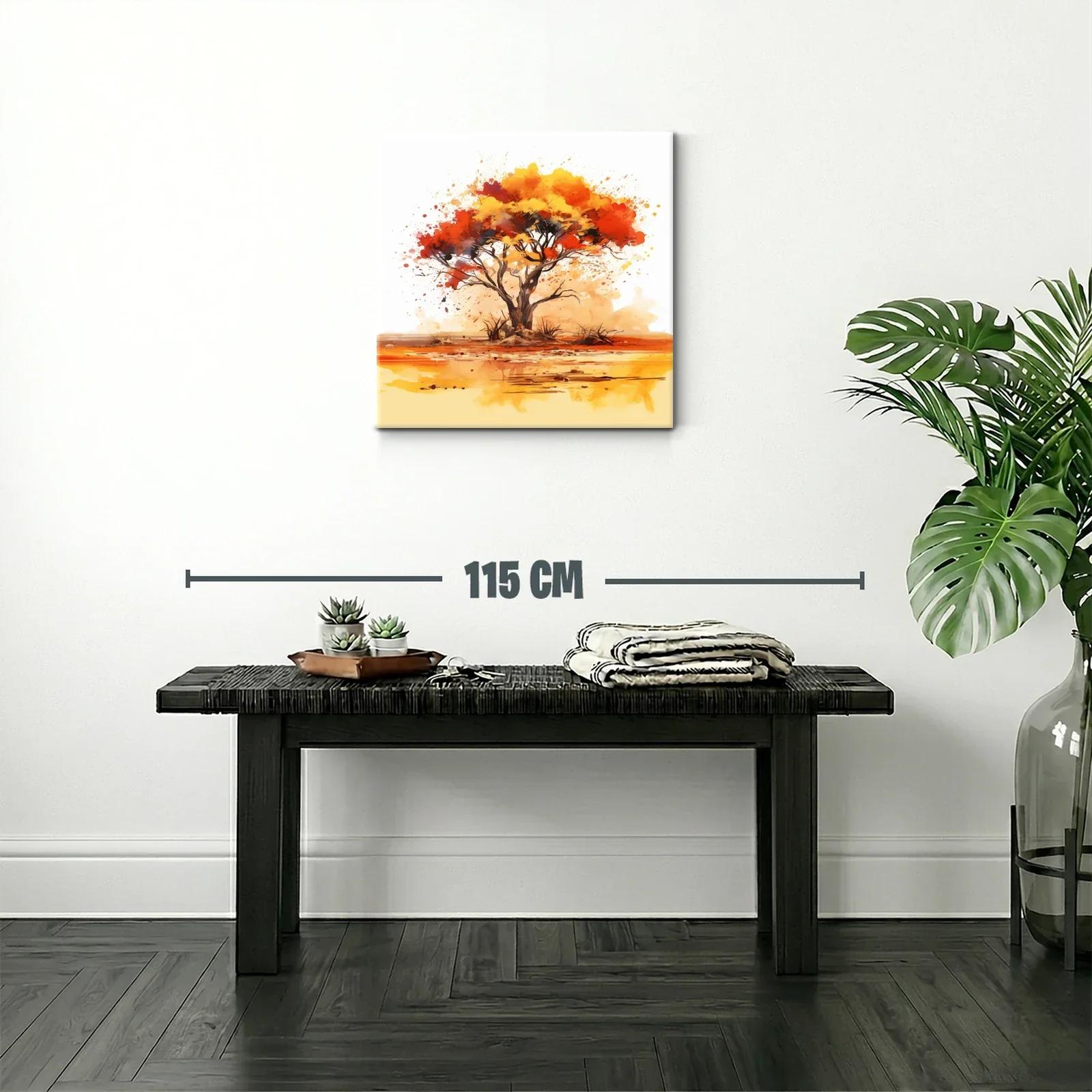 Árbol de otoño vibrante con tonos anaranjados y amarillos — miniatura 2
