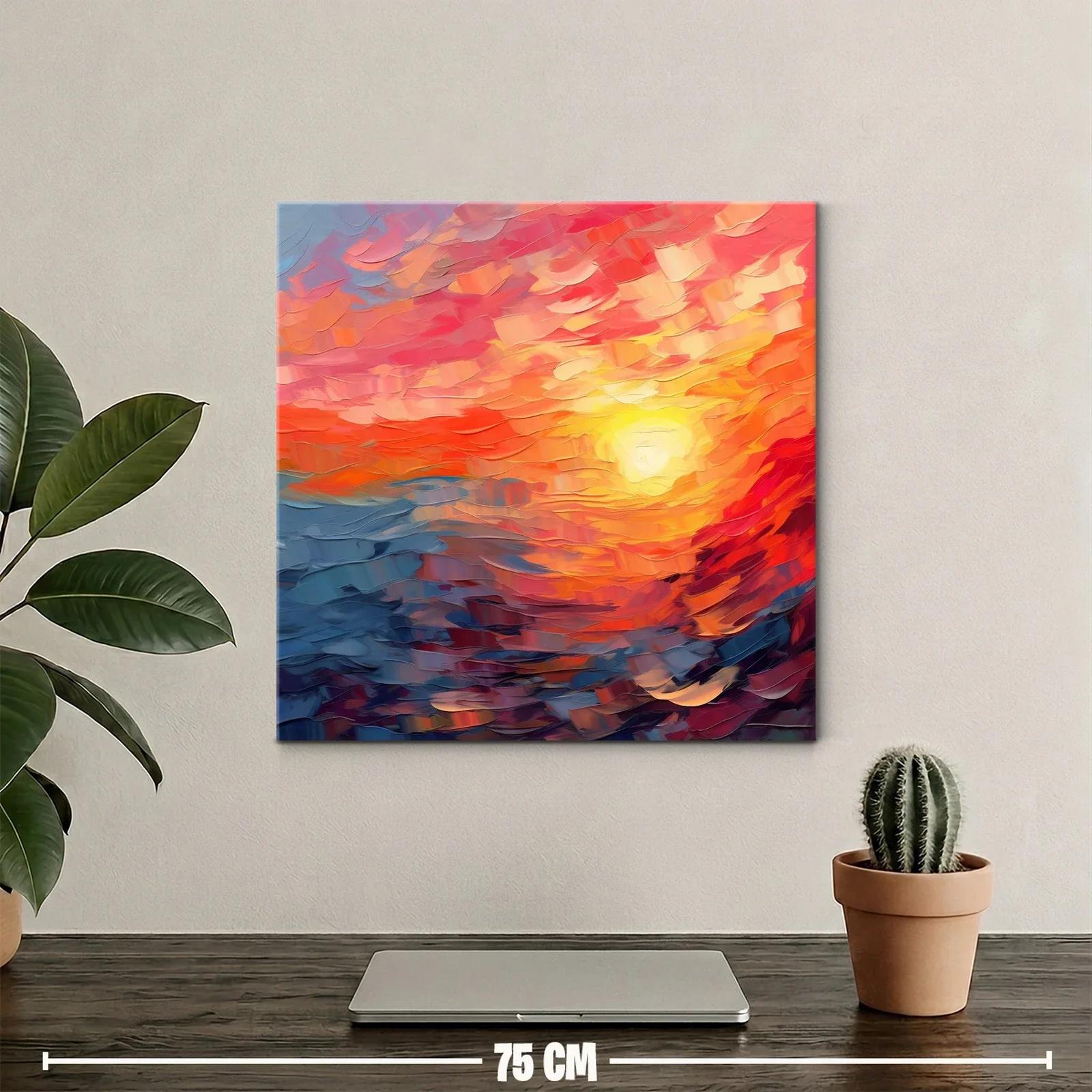 Atardecer vibrante con tonos cálidos y fríos en movimiento — miniatura 2