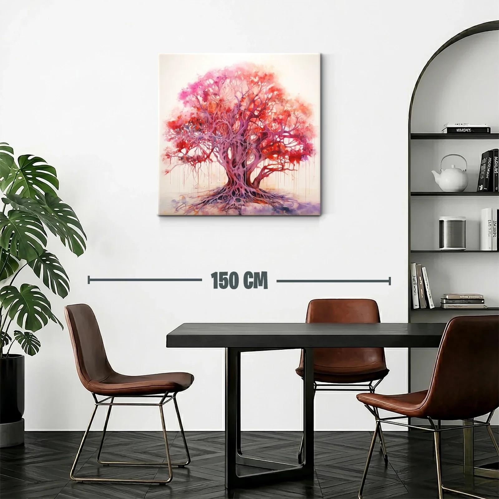 Árbol vibrante en tonos rojos y púrpuras llenos de vida — miniatura 2