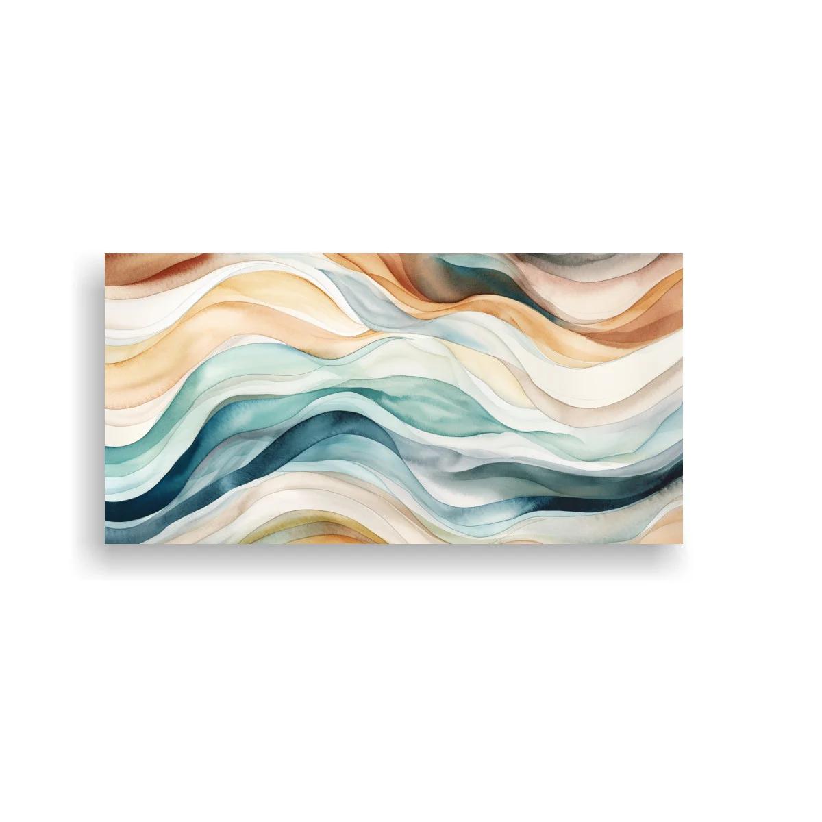Cuadro ondas fluidas en capas semitransparentes — imagen principal