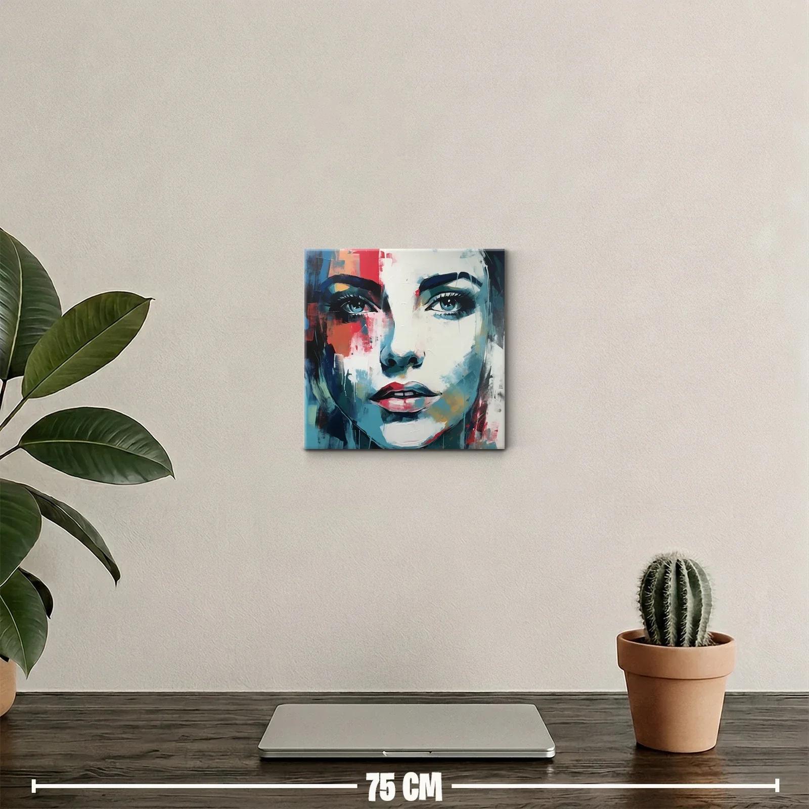 Retrato expresivo de mujer con paleta vibrante — miniatura 2
