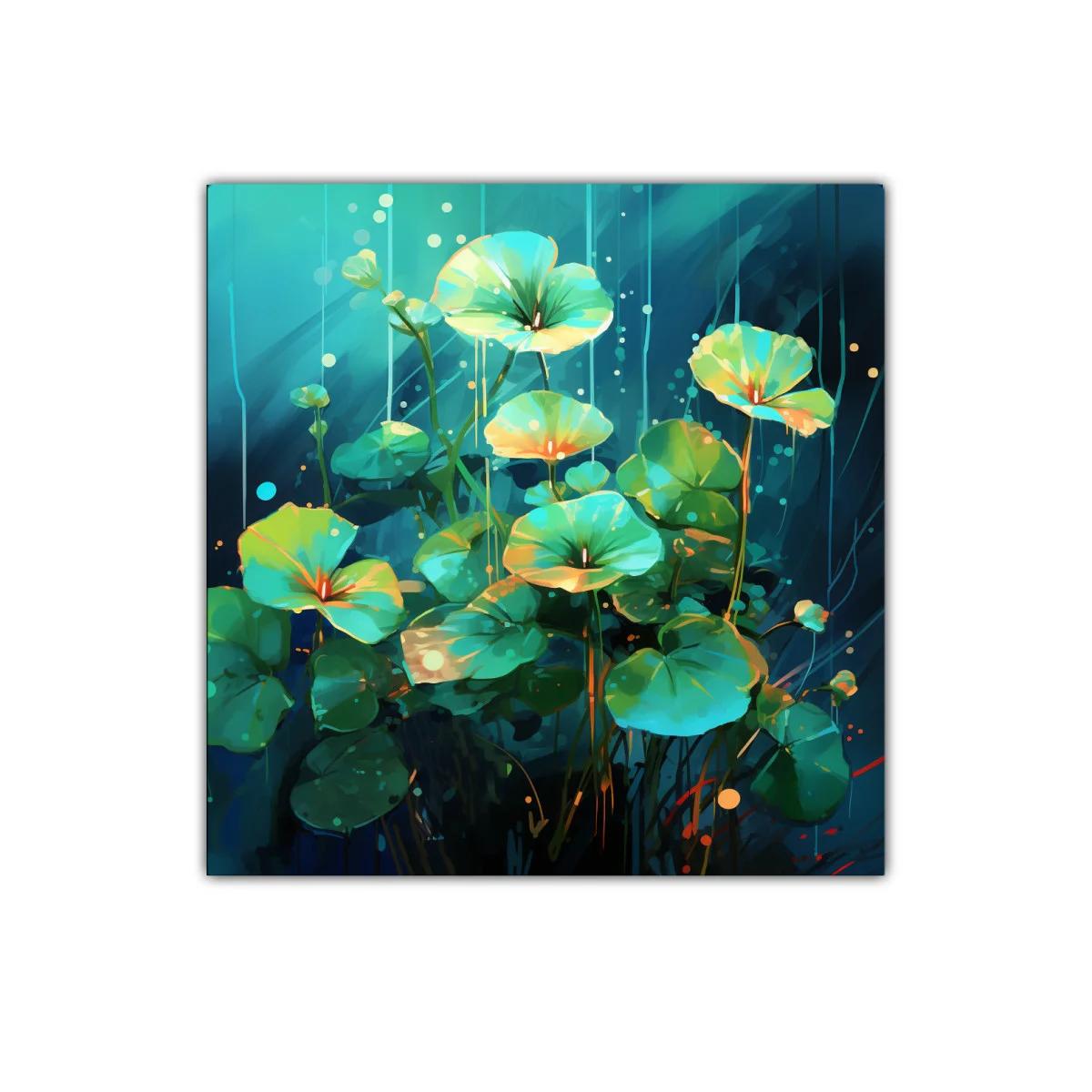 Elegancia natural con flores en tonos azul y verde