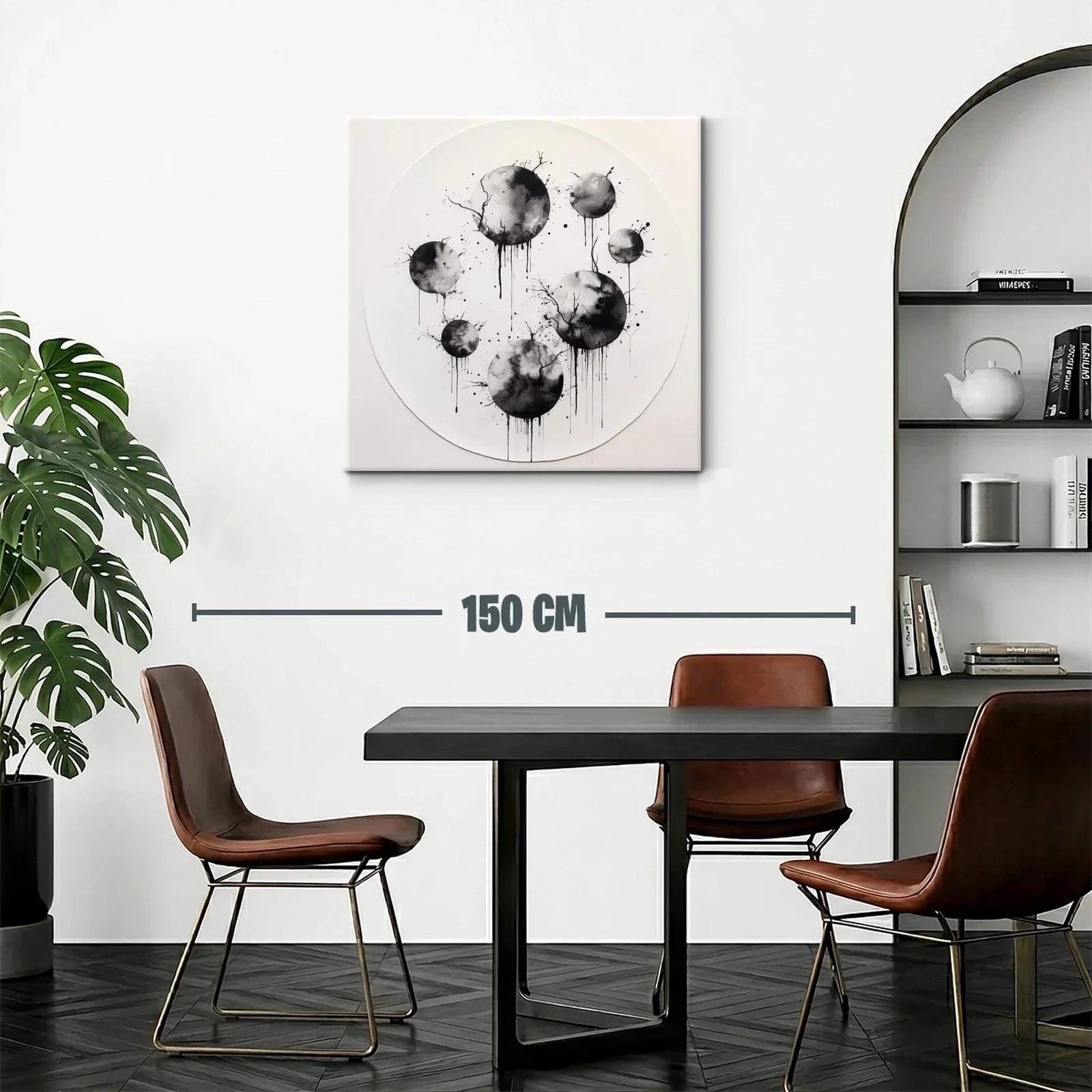 Composición de esferas en negro y gris con efecto acuarela — miniatura 2