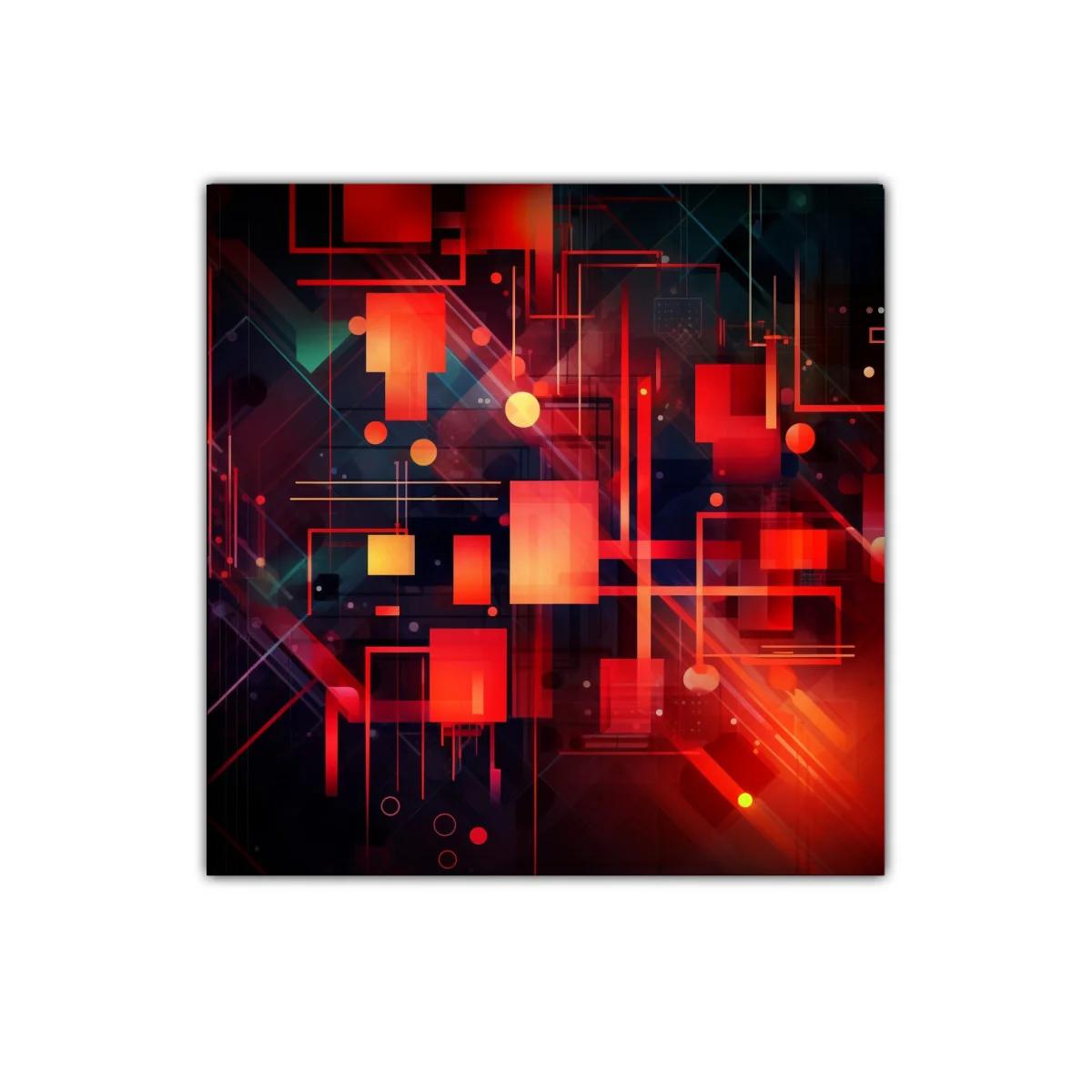 Composición abstracta con formas geométricas en tonos cálidos — imagen principal