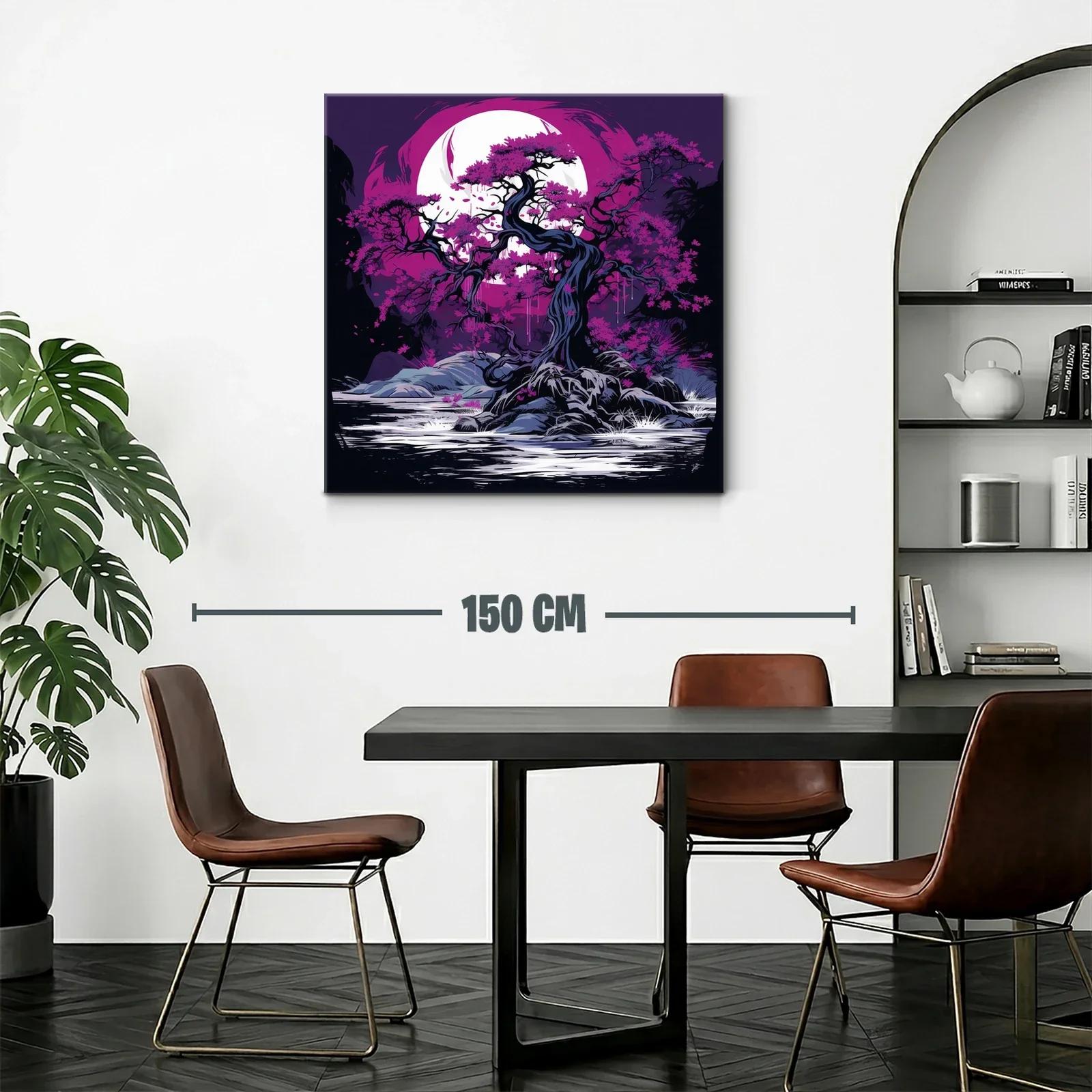 Árbol místico en tonos morados bajo luna llena — miniatura 2