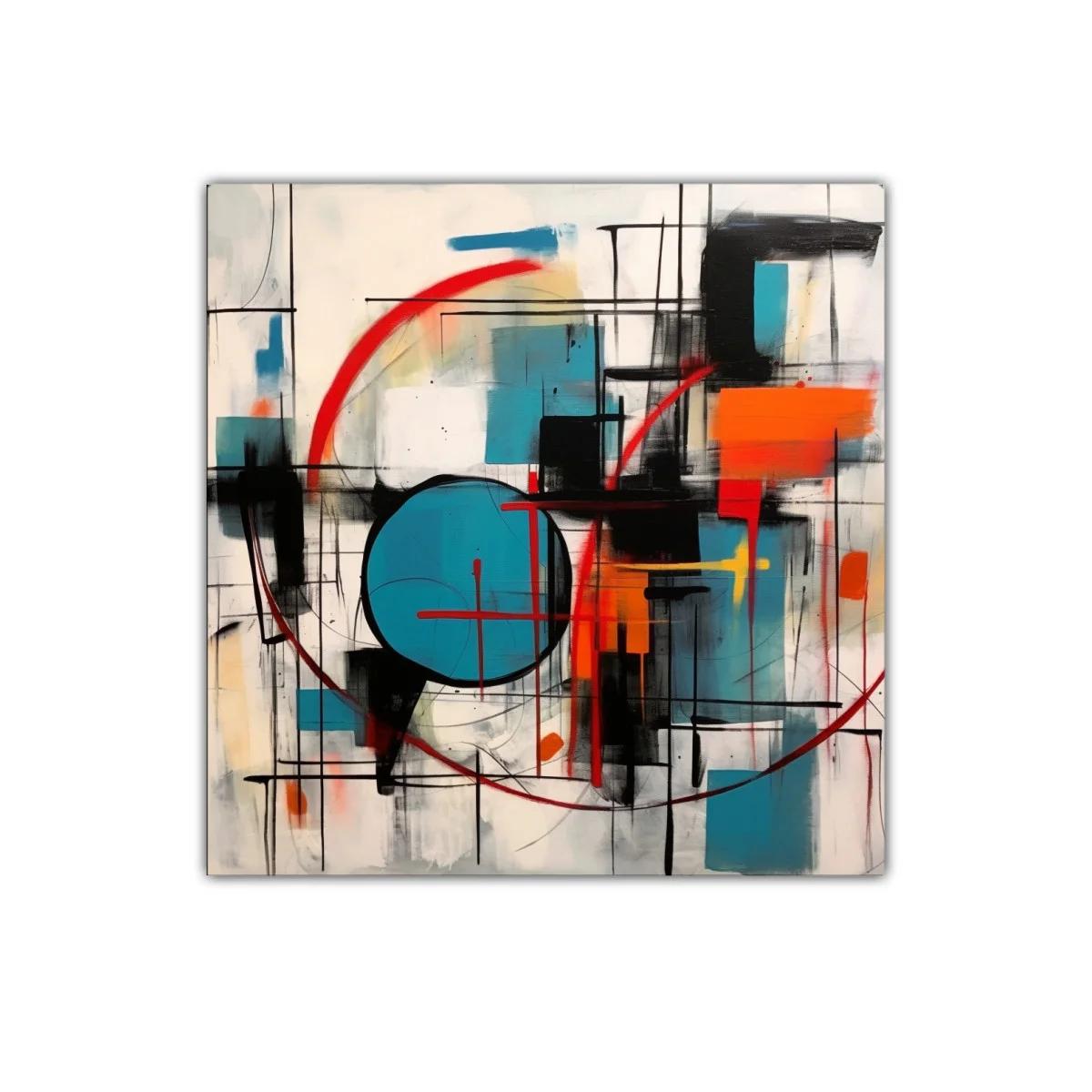 Composición Abstracta con Circulos y Líneas Geométricas — imagen principal