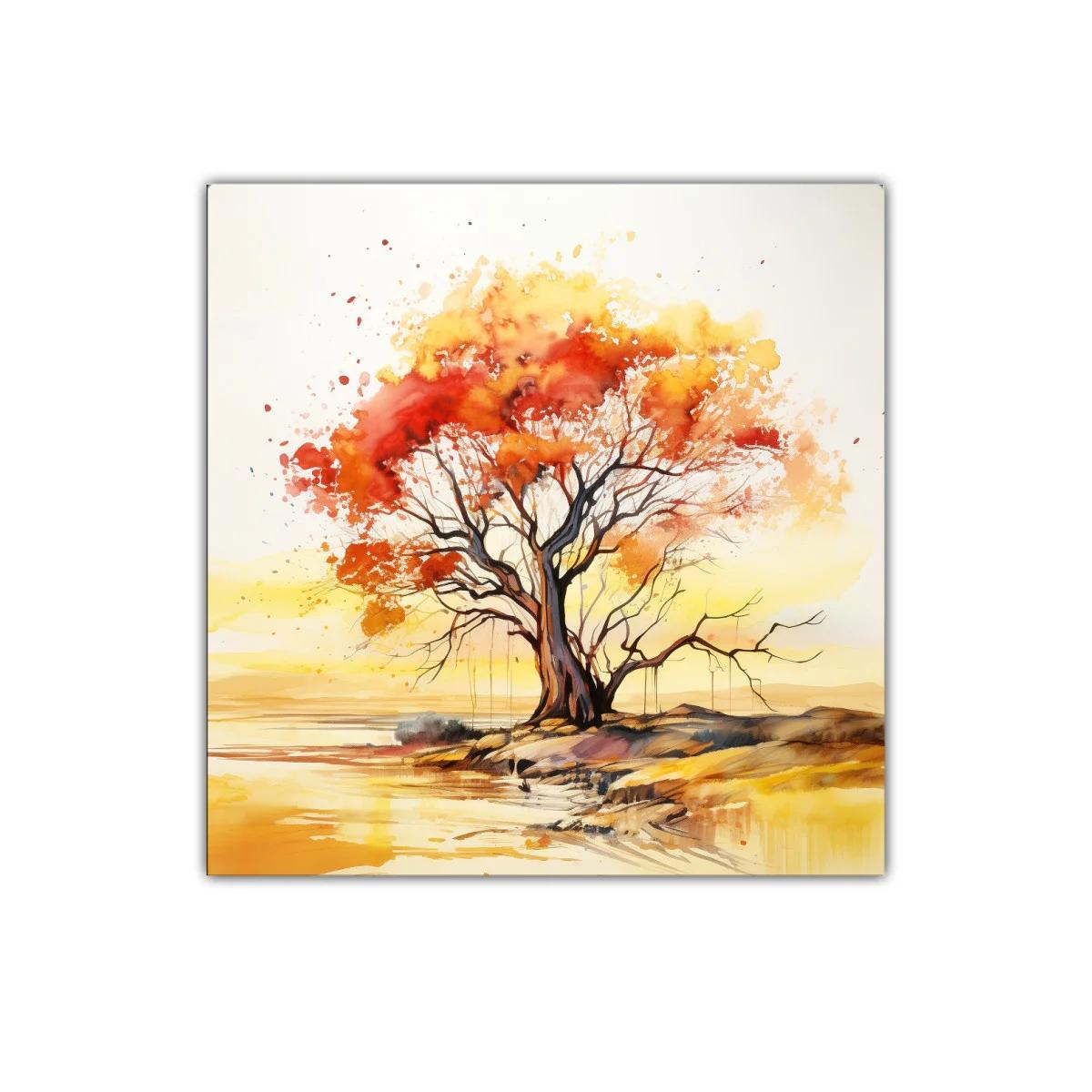 Árbol en otoño con tonos cálidos y vibrantes — imagen principal