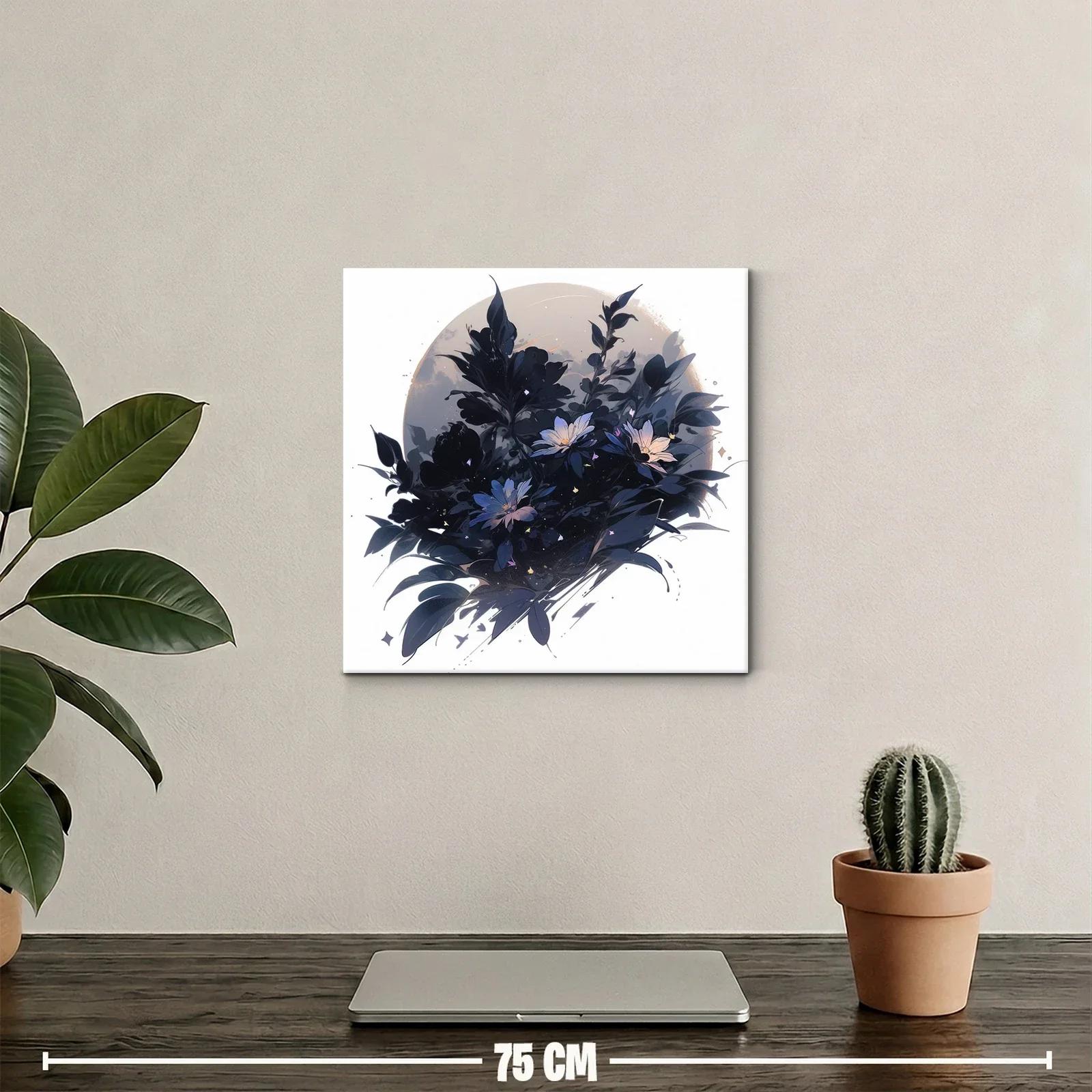 Ramo nocturno con flores en tonos azul y gris — miniatura 2