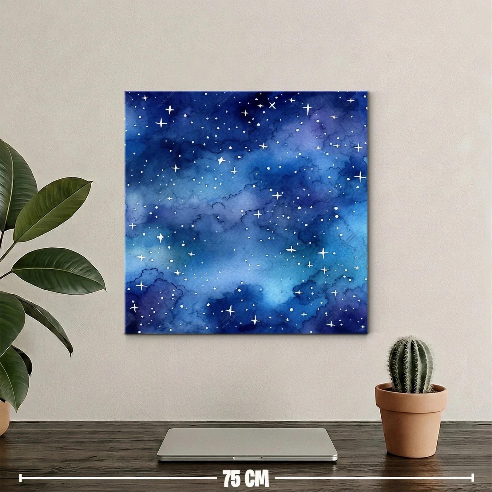 Cuadro con un cielo estrellado en tonos azul profundo — miniatura 2