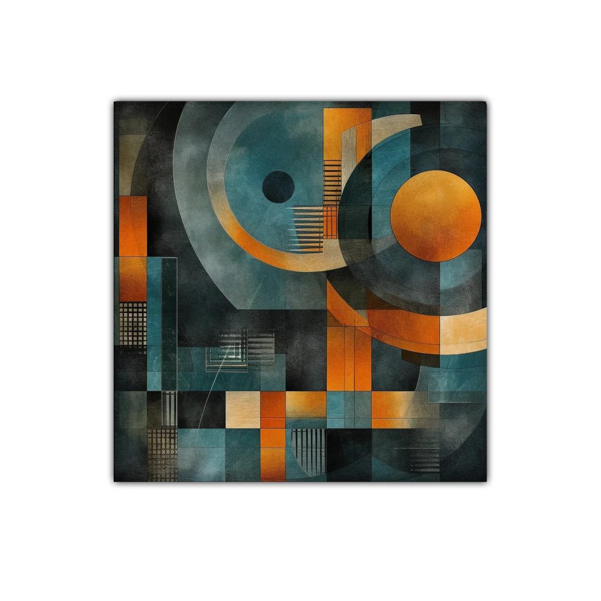 Composición abstracta con formas geométricas y tonos cálidos — imagen principal