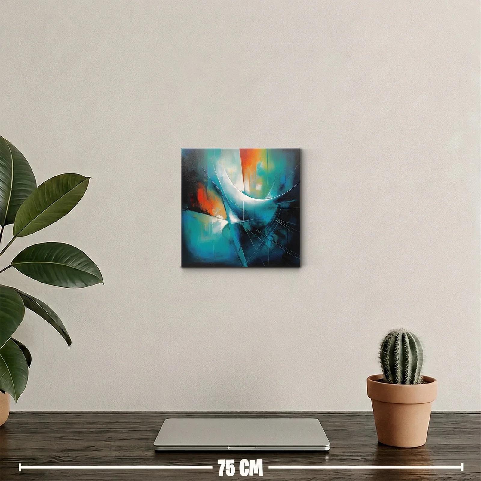Composición abstracta en tonos vibrantes y contrastes dinámicos — miniatura 2