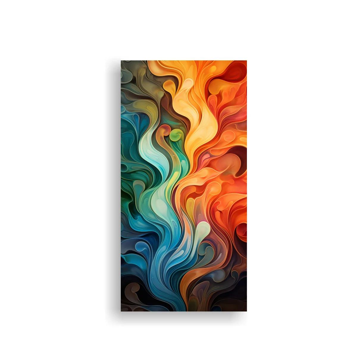 Cuadro de formas fluidas abstractas en remolinos de color — imagen principal