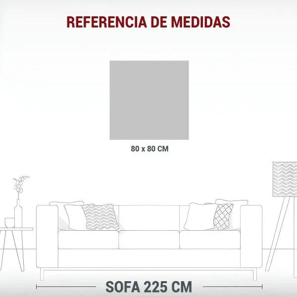 Cuadro vibrante con flores rojas y fondo azul intenso — miniatura 2