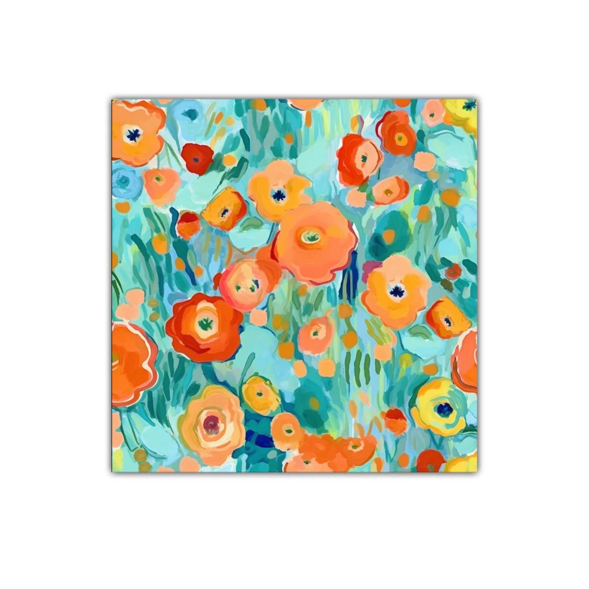 Flores vibrantes con tonos cálidos y frescos en composición alegre — imagen principal