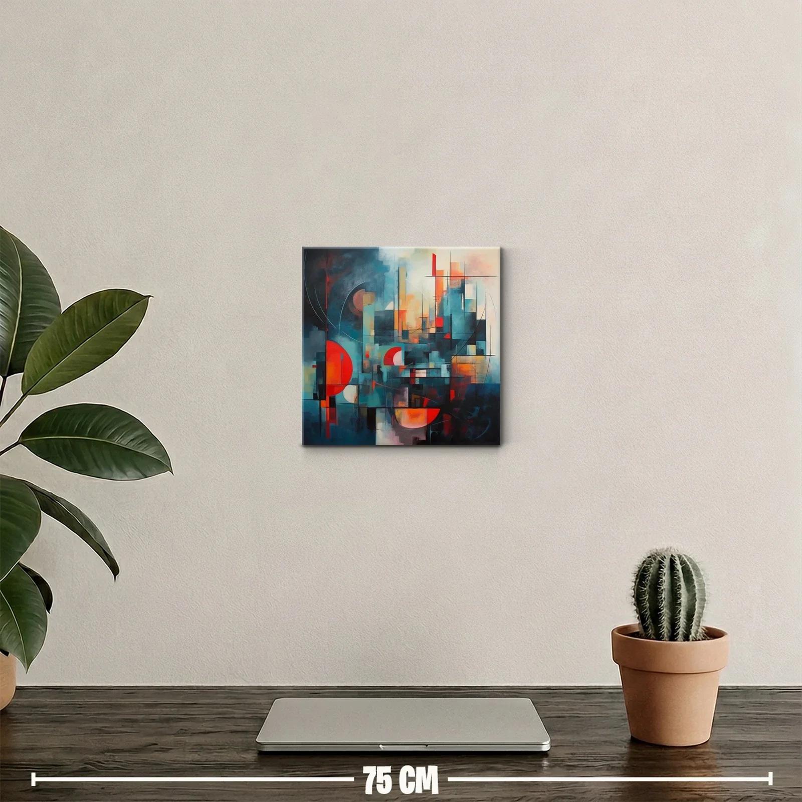 Composición abstracta con formas geométricas y colores vibrantes — miniatura 2