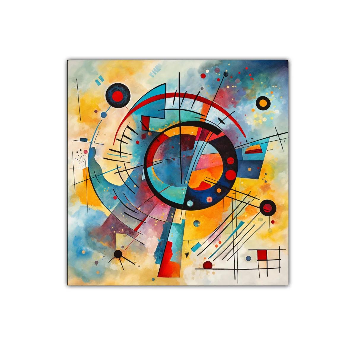 Cuadro abstracto con formas y colores vibrantes — imagen principal