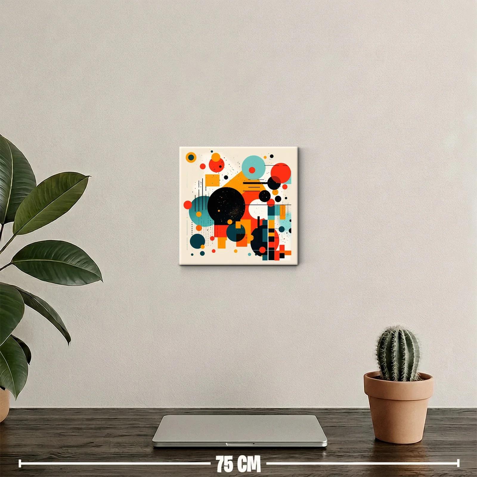 Composición abstracta con círculos y tonos vibrantes — miniatura 2