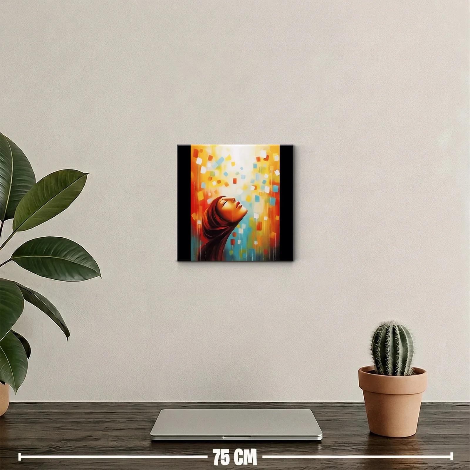 Rostro femenino con expresión de serenidad y colores vivos — miniatura 2