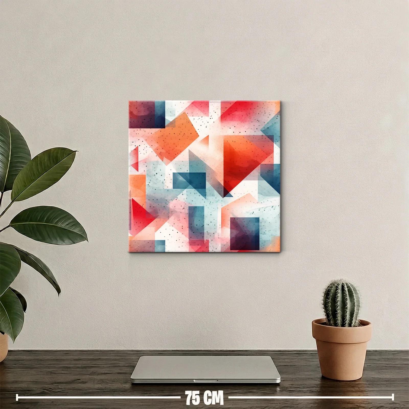 Composición abstracta con formas geométricas translúcidas — miniatura 2