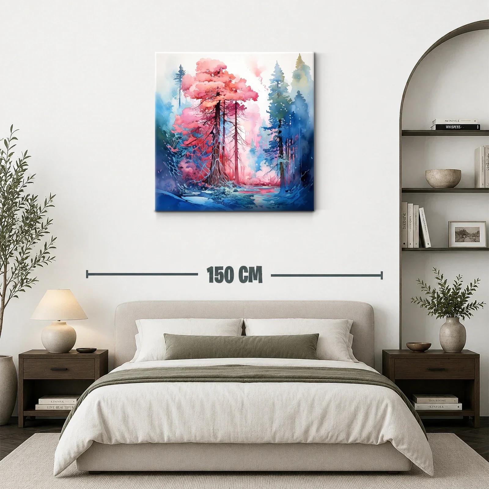 Bosque de ensueño con tonos rosas y azules — miniatura 3