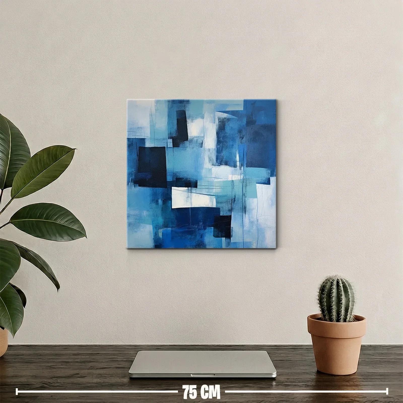 Composición abstracta en tonos azules y blancos — miniatura 2