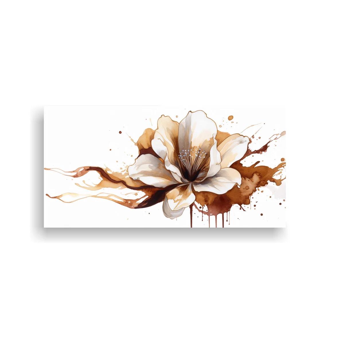 Cuadro magnolia blanca con salpicaduras expansivas — imagen principal