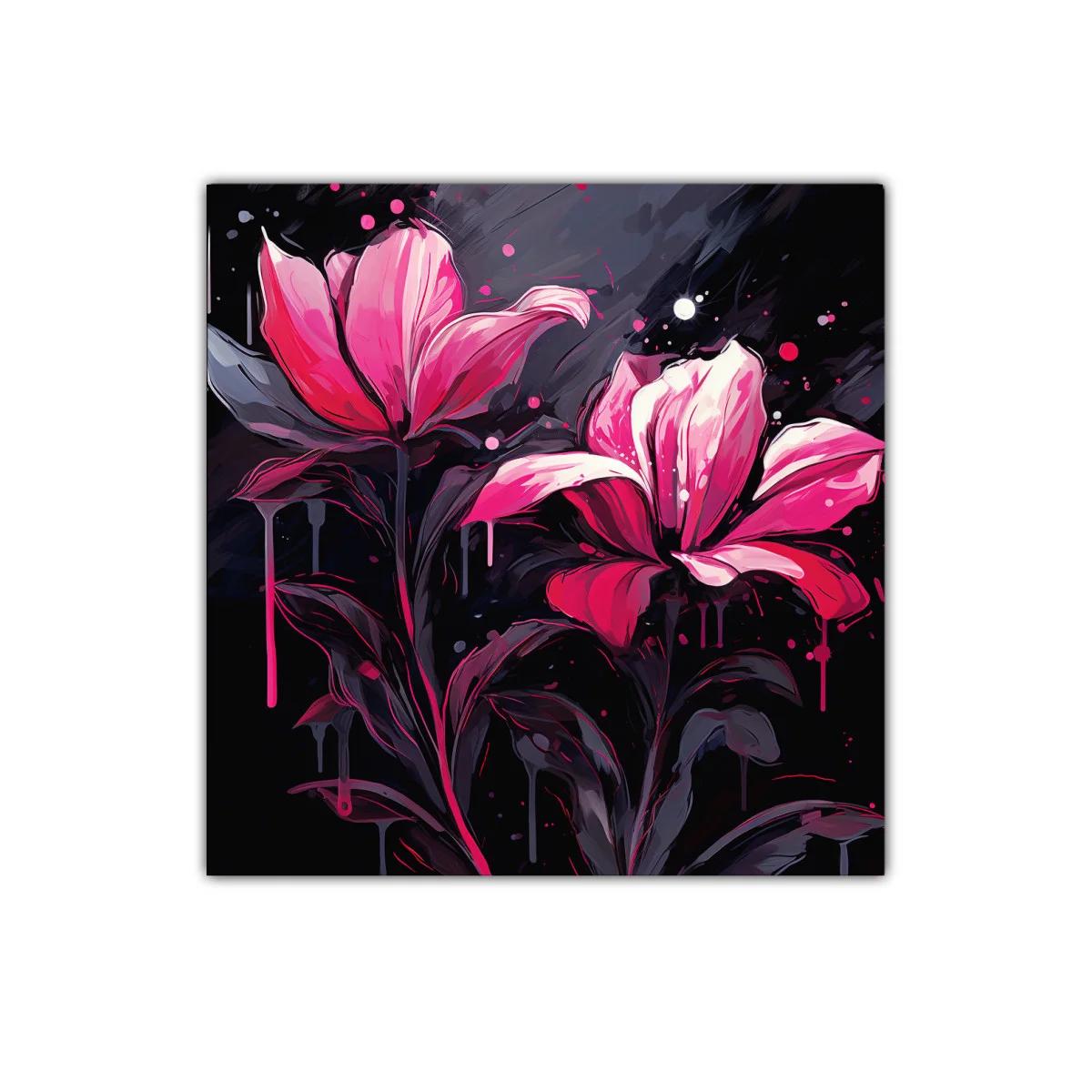 Flores vibrantes en contraste oscuro para decorar — imagen principal