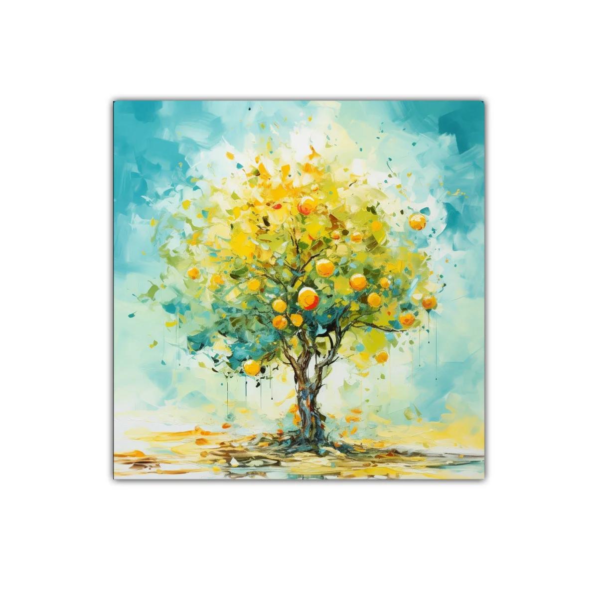 Árbol de cítricos brillante con tonos vibrantes — miniatura 1