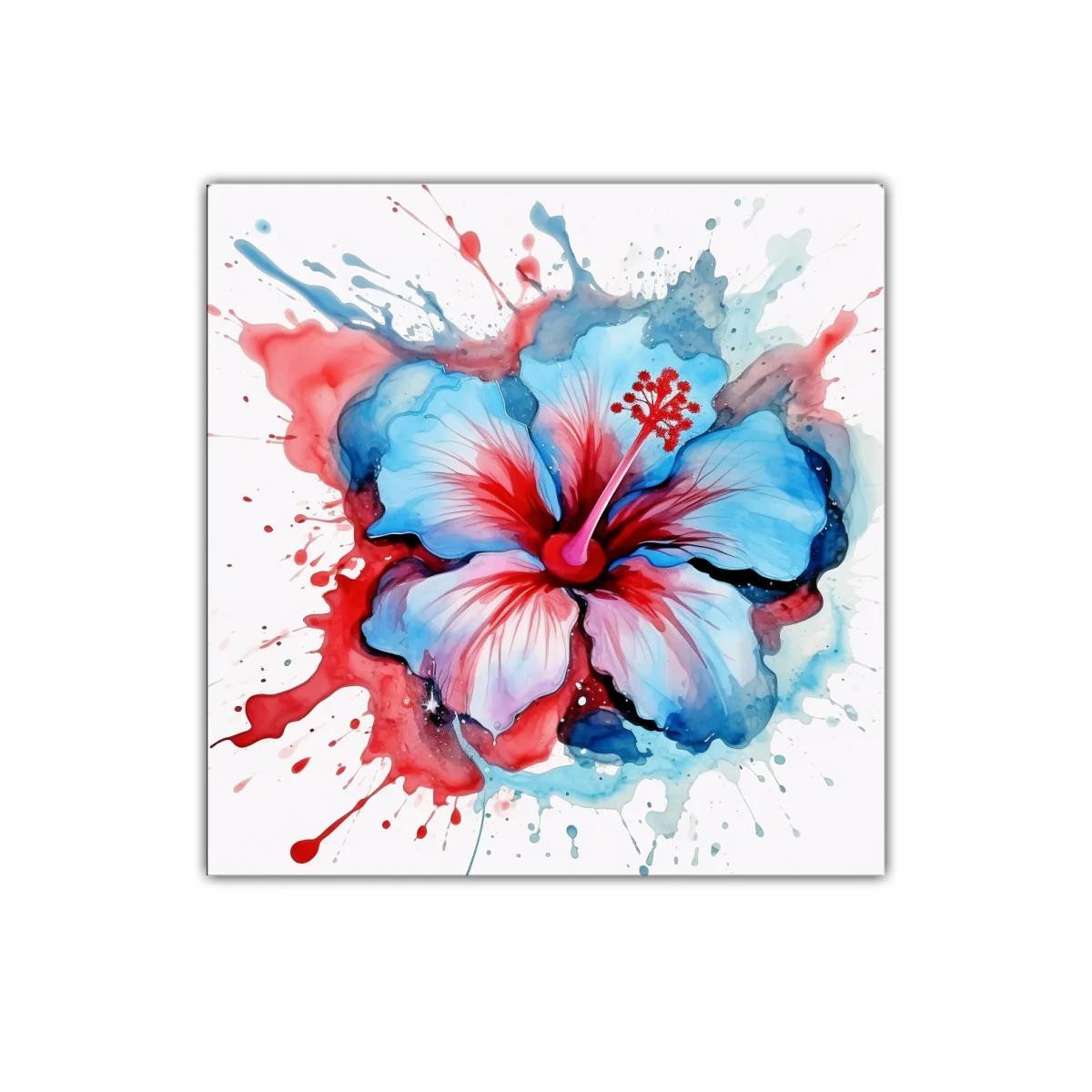 Flor vibrante en rojos y azules intensos para decoración — imagen principal
