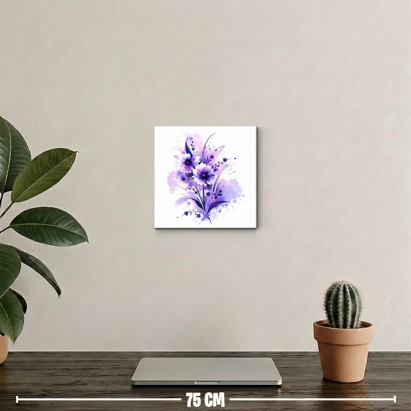 Composición floral en tonos morados y lilas delicados — miniatura 2