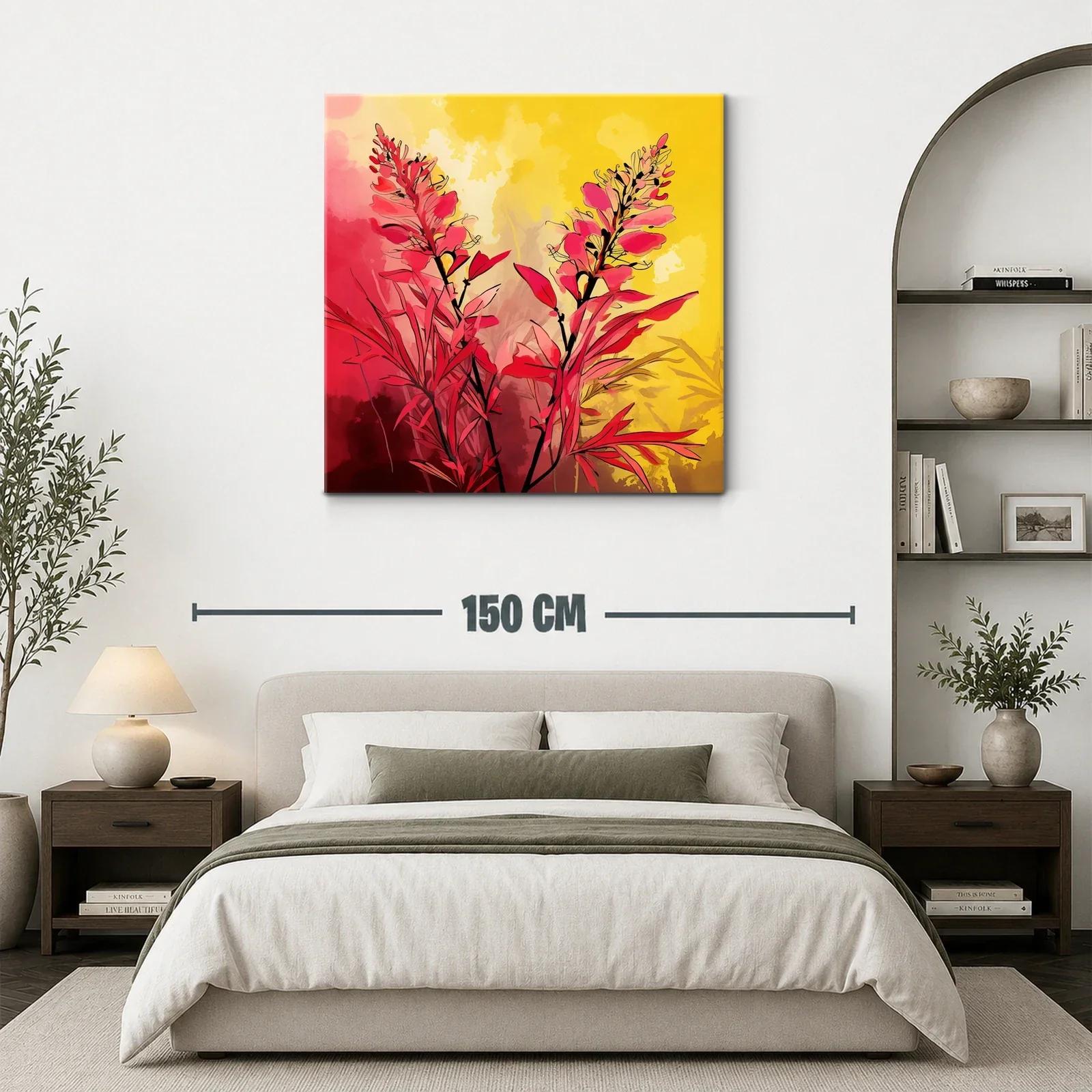Florales vibrantes en tonos rojos y amarillos cálidos — miniatura 3