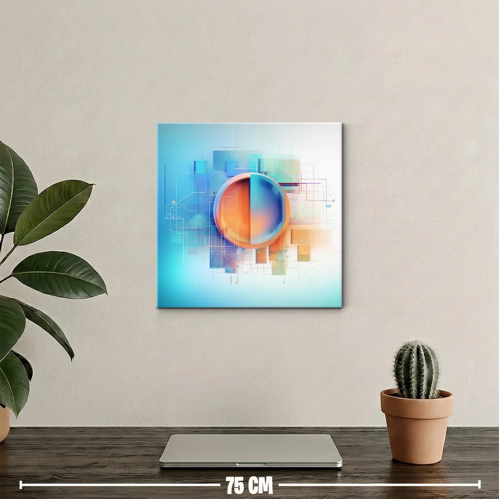 Composición geométrica con esfera central y líneas contemporáneas — miniatura 2