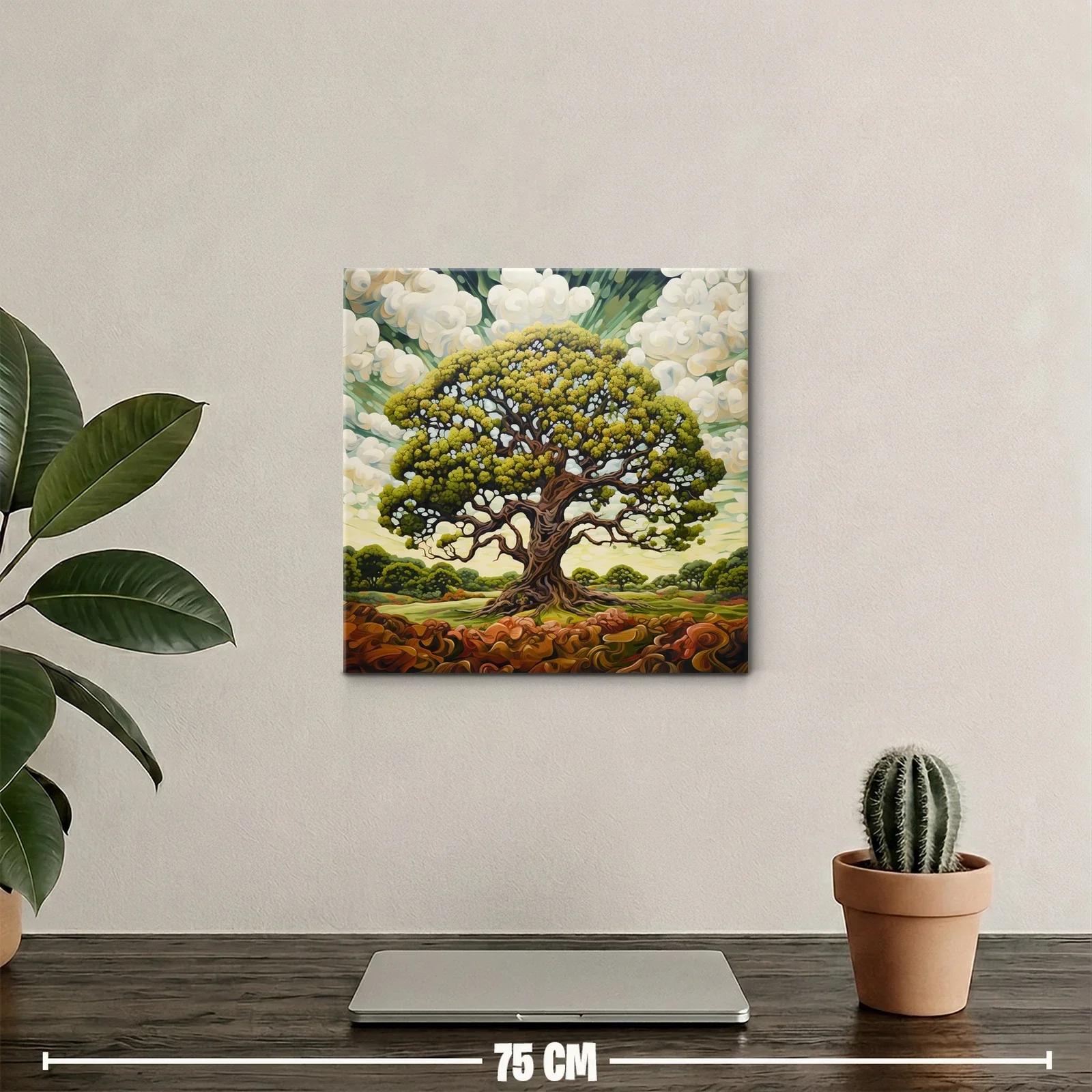 Majestuoso árbol con follaje vibrante en paisaje natural — miniatura 2