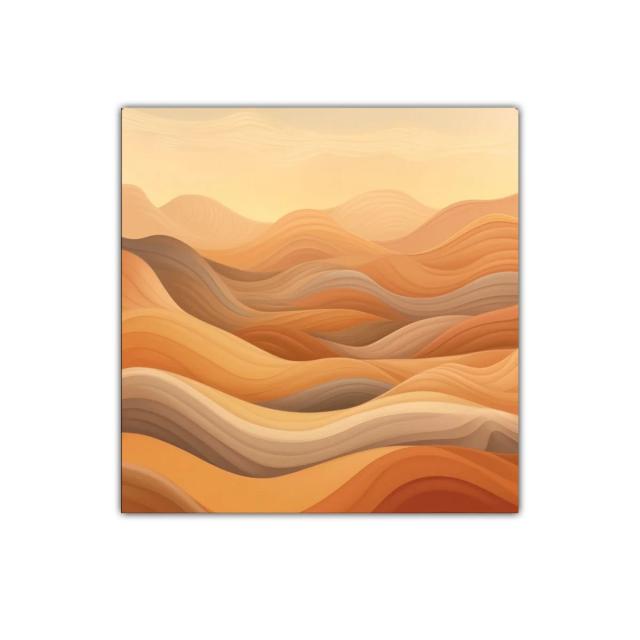 Paisaje abstracto en tonos cálidos y ondulados