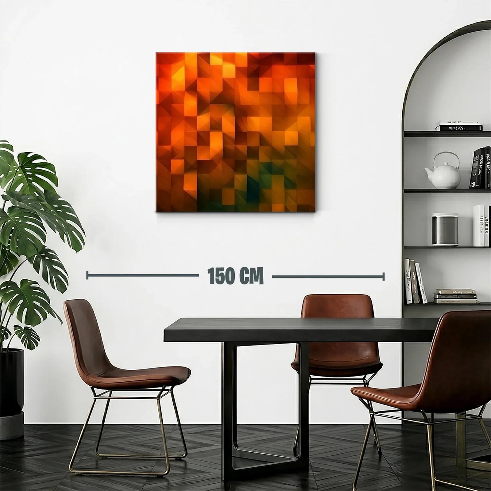 Composición abstracta en tonos cálidos y geométricos — miniatura 2