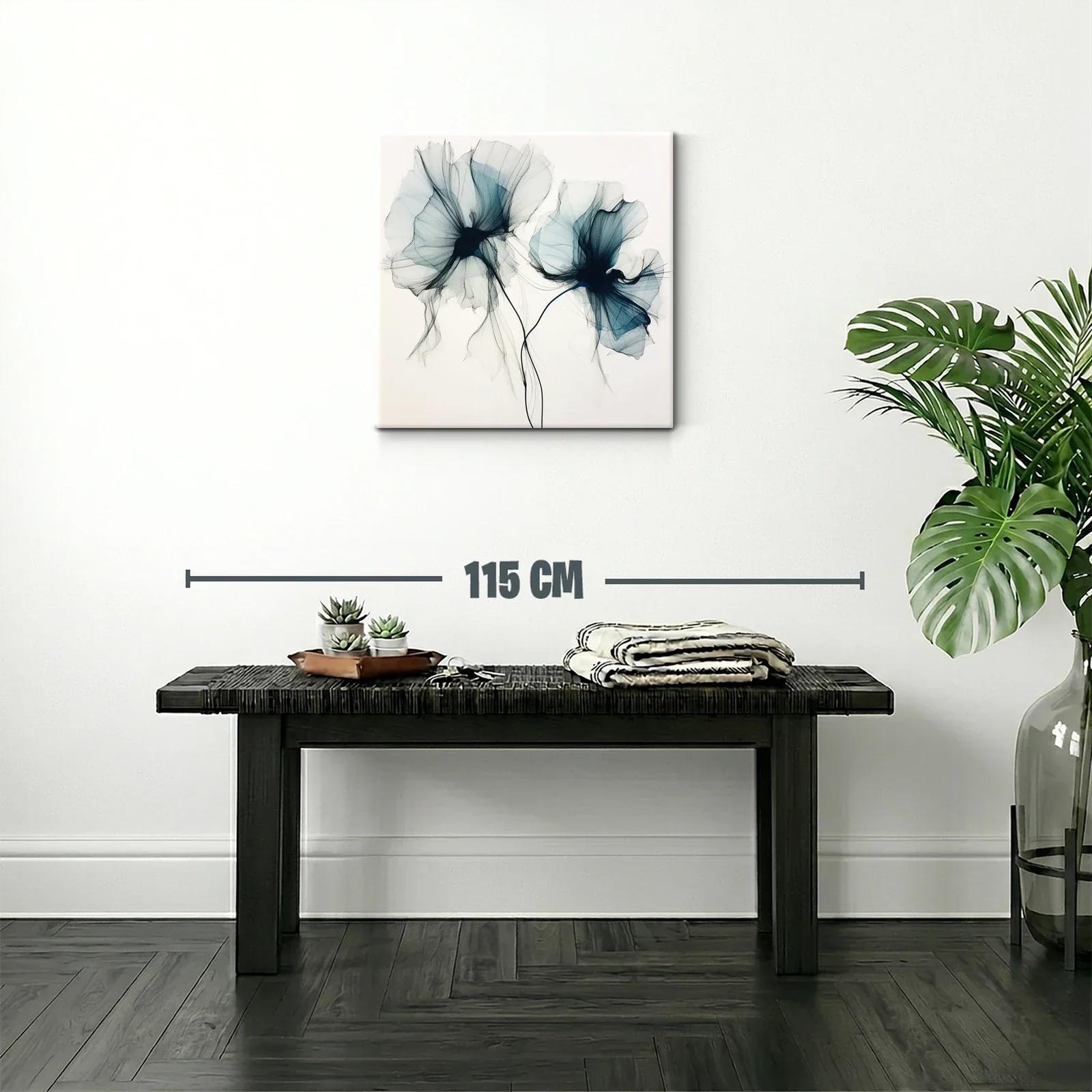 Elegancia floral en azul suavemente etéreo — miniatura 2