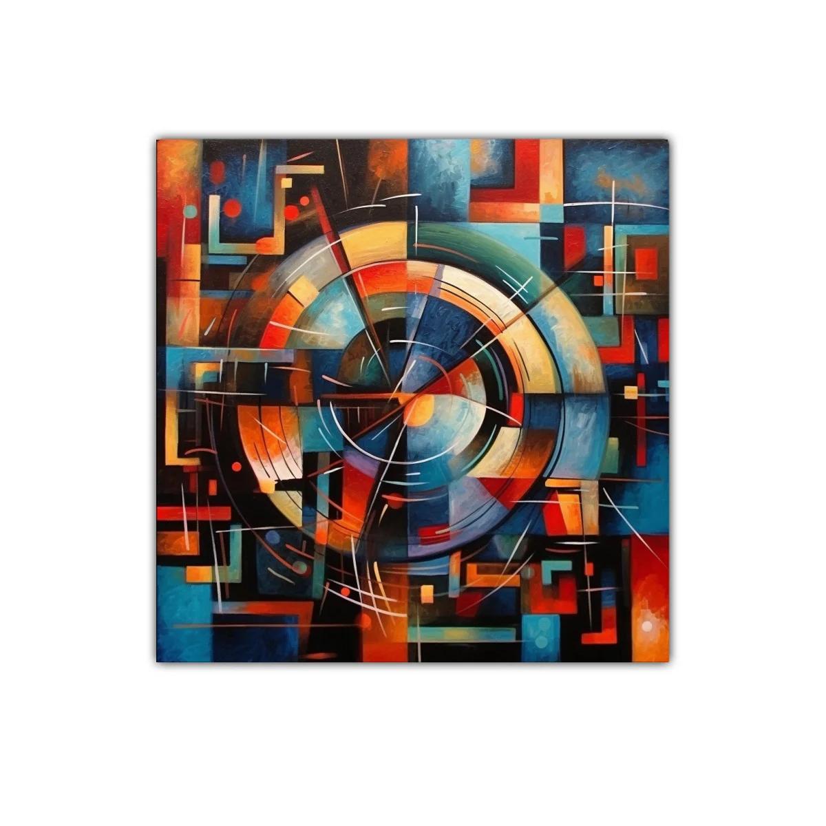 Composición abstracta con formas geométricas y colores vibrantes — imagen principal