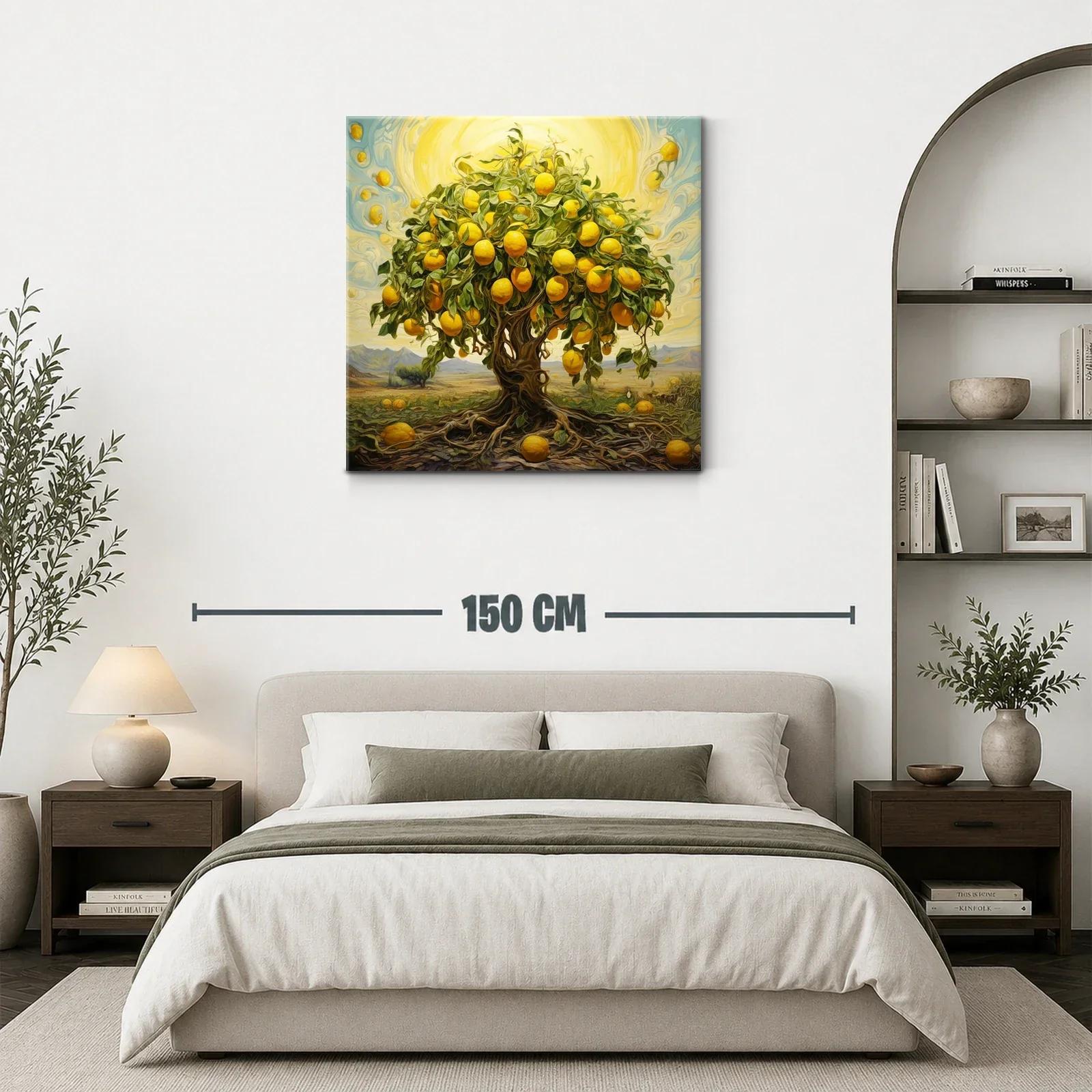 Árbol frutal irradiando frescura y vitalidad amarilla — miniatura 3