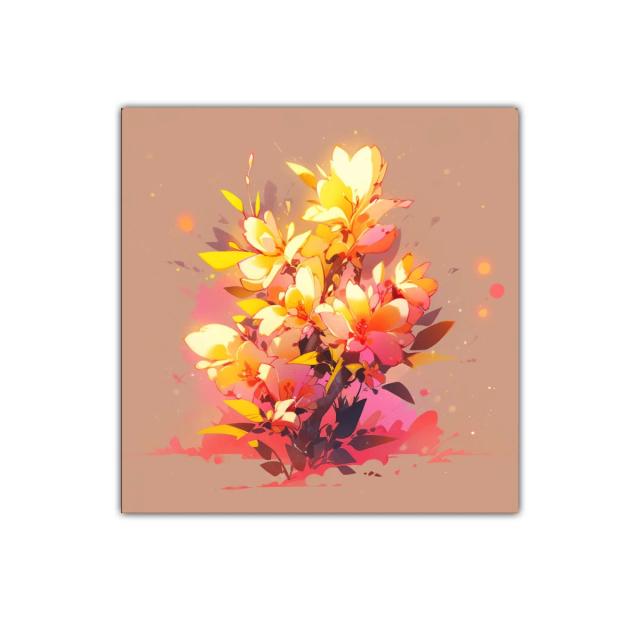 Ramo de flores en tonos cálidos y vibrantes para decorar