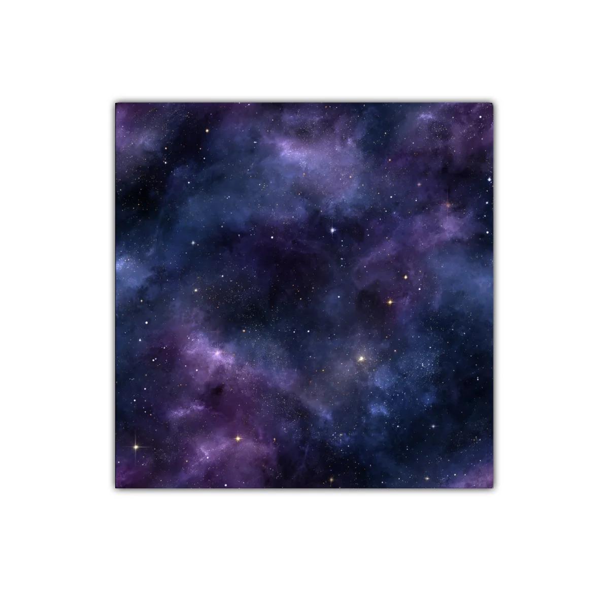 Cuadro de galaxia con tonos morados y azul oscuro — imagen principal