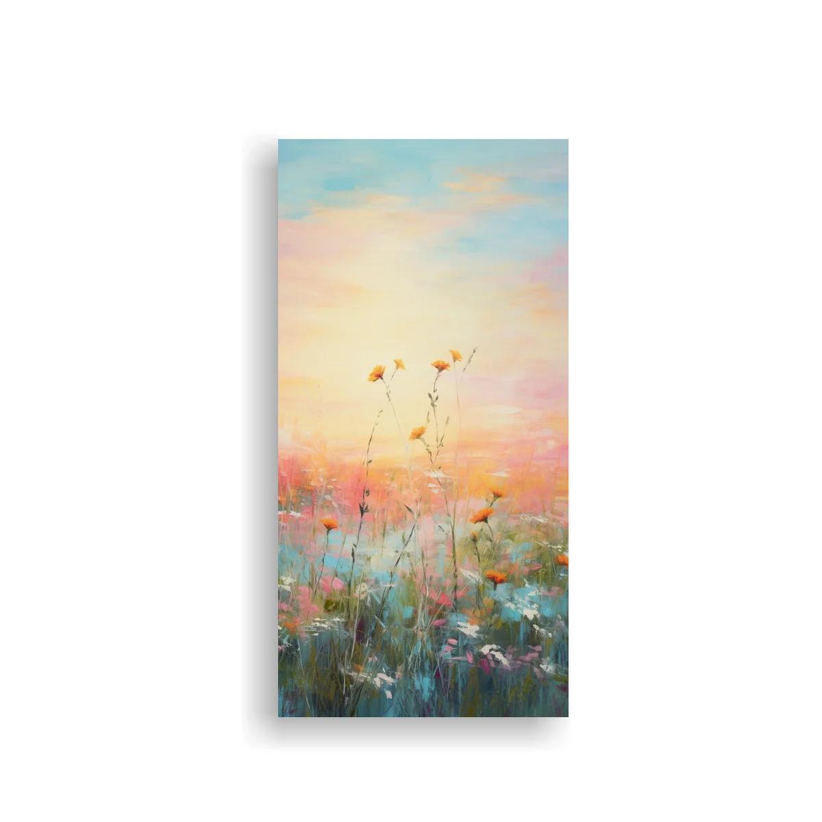 Cuadro de flores silvestres con cielo suave — imagen principal