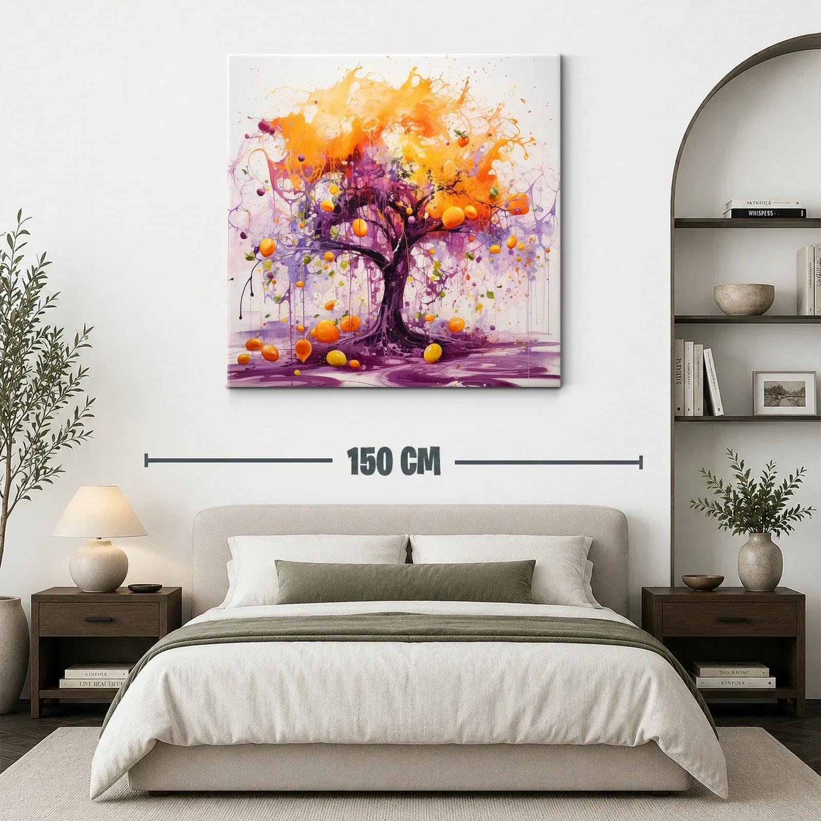 Árbol vibrante con frutos en tonos cálidos y púrpuras — miniatura 3