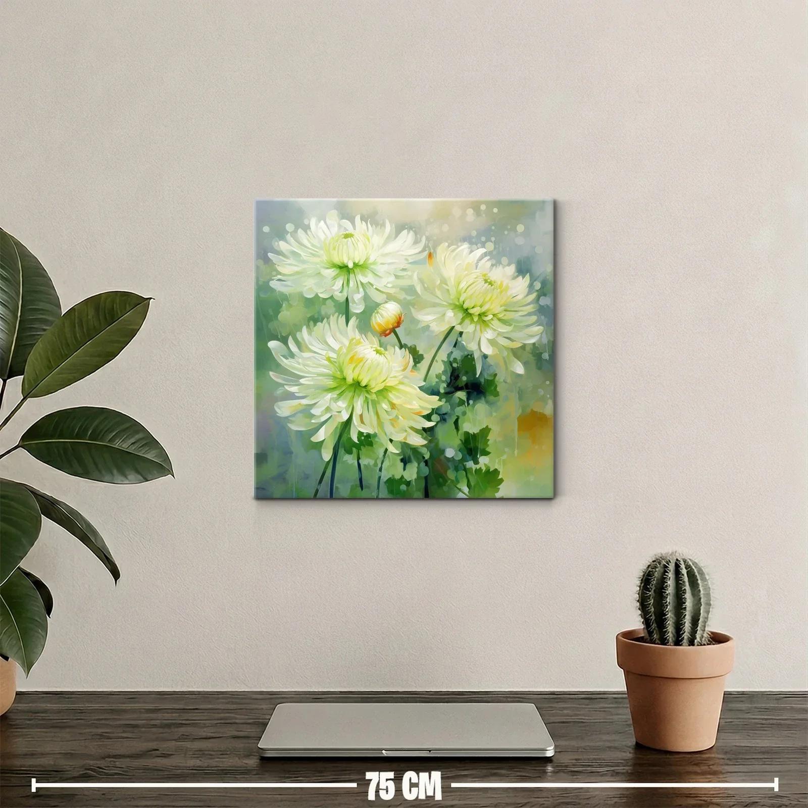 Elegancia natural con flores blancas y verdes suaves — miniatura 2